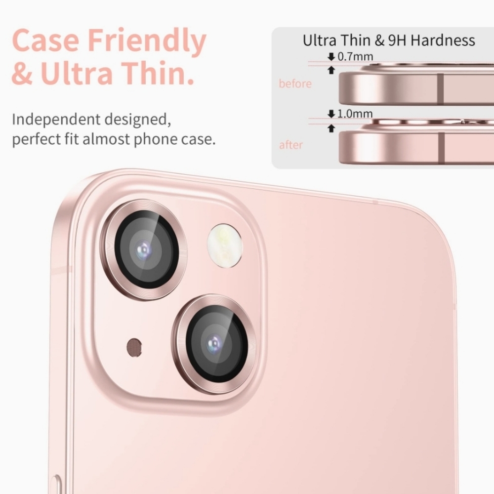 Camera lens tempered glass protector for iPhone 13, IPhone 13 Mini - Picture 4 of 7